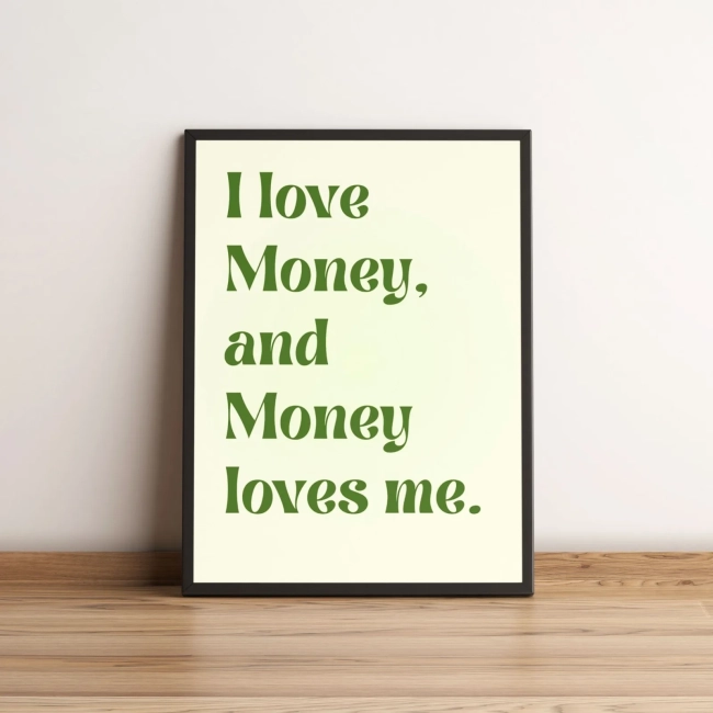 Quadro Decorativo Frase Motivacional Dinheiro 2269