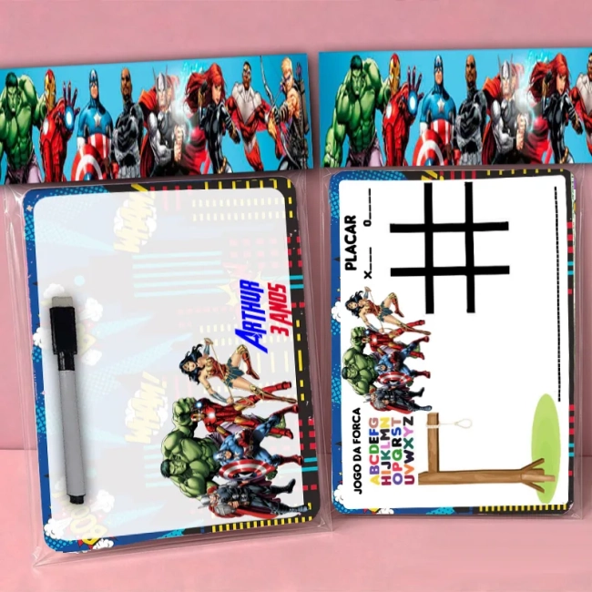 Lousa Magica Personalizada lembrancinhas Vingadores