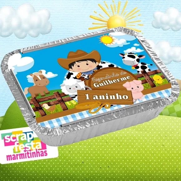 Marmitinha Personalizada Festa Fazendinha