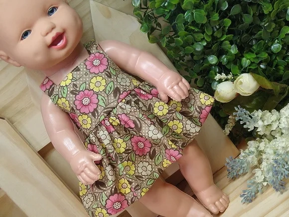 Vestido para Boneca Floral