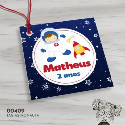 Tag Quadrada Astronauta - 00409