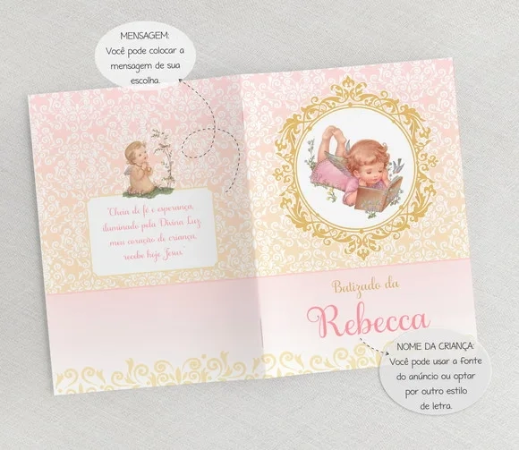Livrinho De Orações Para Batizado - Sweet Angels
