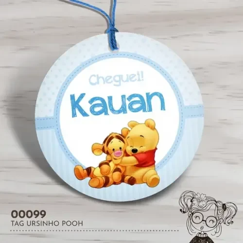 Tag Redonda Ursinho Pooh - 00099