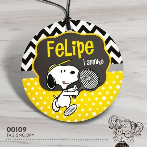 Tag Redonda Snoopy - 00109
