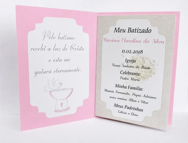 Livro de orações lembrancinha batizado