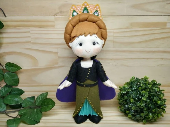Anna e Elsa de feltro - filme Frozen