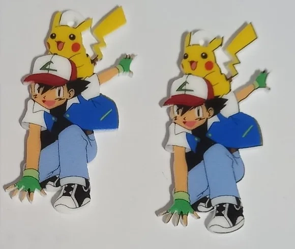 Pingente Pokemon em Acrilico Uv -3 Unidades