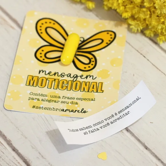 Cápsula de Motivação (cápsula Incolor) - Setembro Amarelo