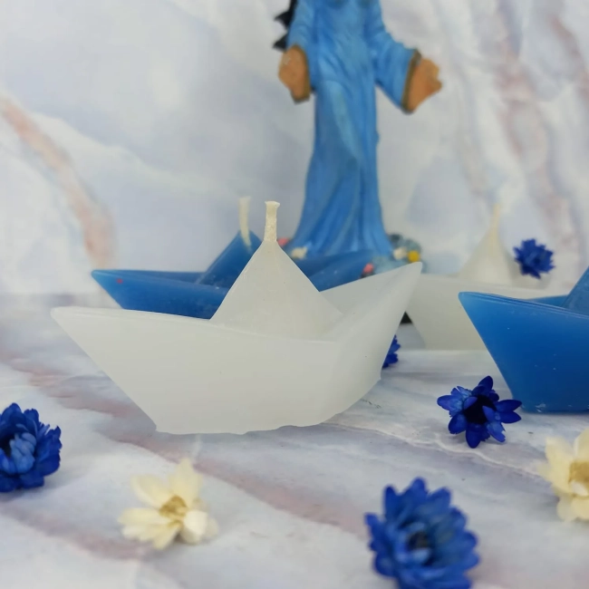 10 unidades Vela Aromática Barquinho de Papel - Lembrancinhas Iemanjá/ Marinheiro.