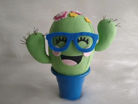 Cacto em Feltro 3 D