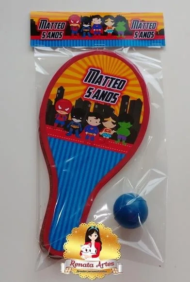Raquetes de Ping Pong Tema Heróis Baby