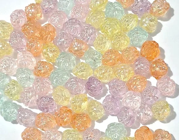 Bola Flor Fruta Cor Colorida Acrílico Pacote com 100 Unidade