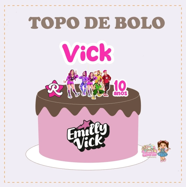 Kit Festa Só Um Bolinho EMELLY VICK - Decoração de Festa