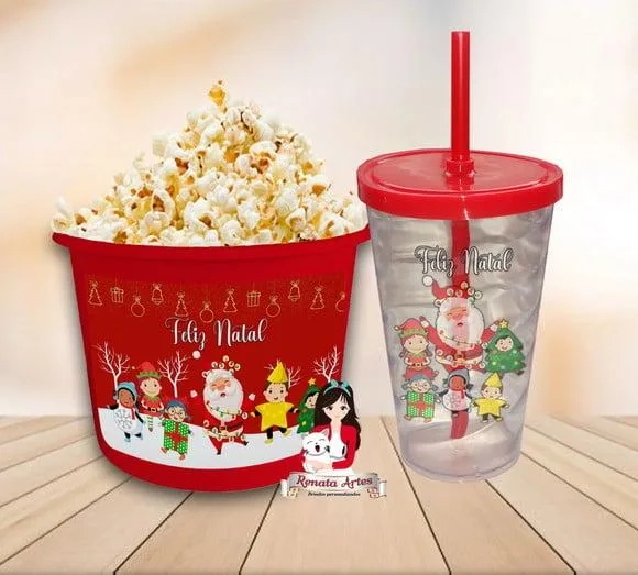 Kit Cinema Personalizado Natal Novo