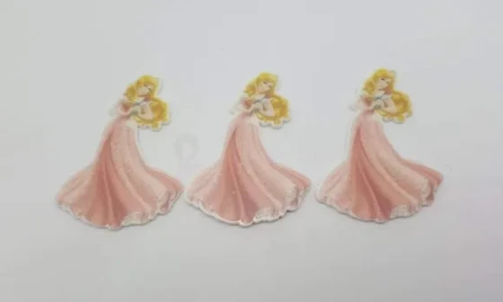 Aplique da Princesa Aurora em Acrílico Uv com 5cm