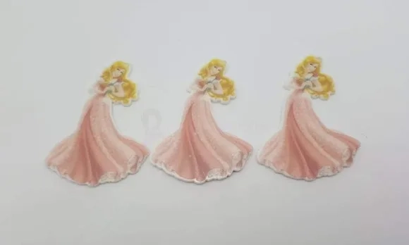 Aplique da Princesa Aurora em Acrílico Uv com 5cm