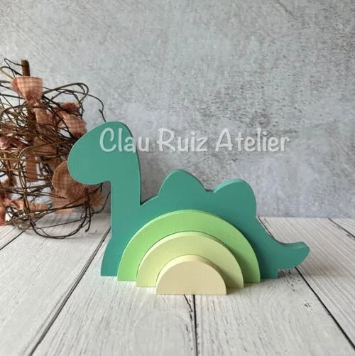 Dinossauro -arco Íris de Mesa - Decoração Bebê