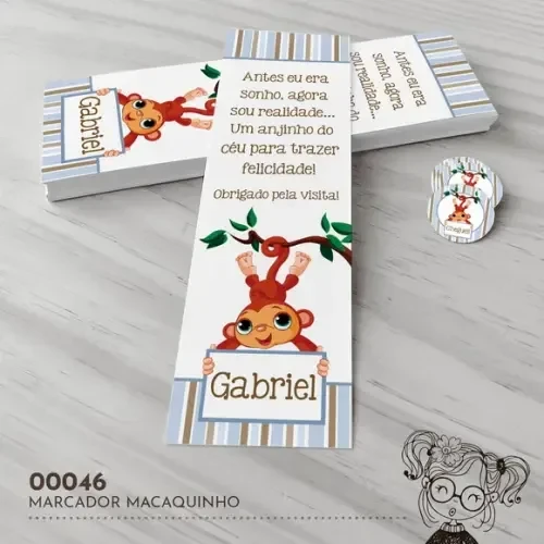 Marcador de Livro Macaquinho - 00046