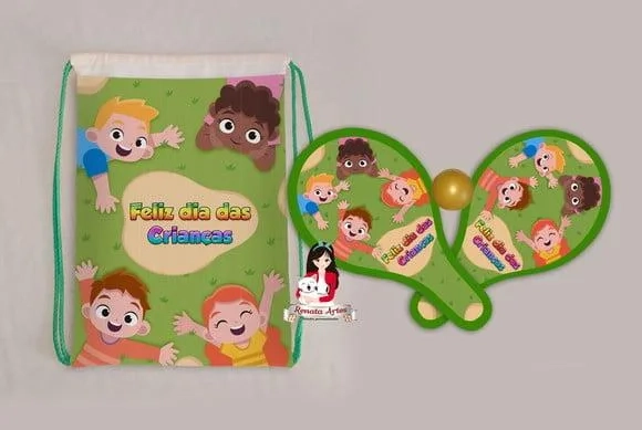 Mochila Ping Pong Personalizada Tema Dia das Crianças