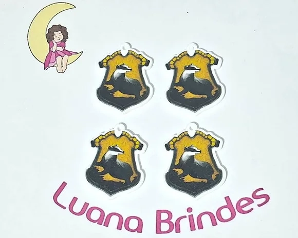 Pingente Brasão Casas Harry Potter Pct C/4 Peças