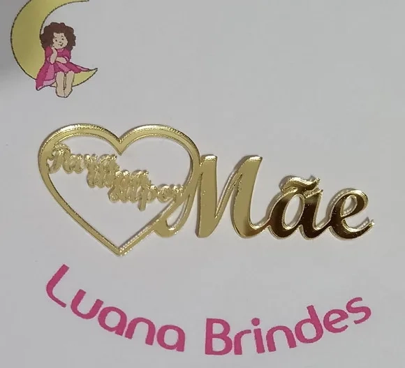 Plaquinhas para Uma Super Mãe Acrilico - 3 Peças