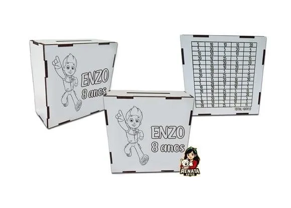 Cofrinho Personalizado Patrulha Canina Lembrancinha