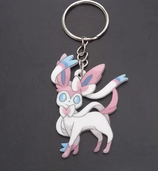 Chaveiro Pokémon Sylveon Pokemon Acrilico Uv- 3 Unidades