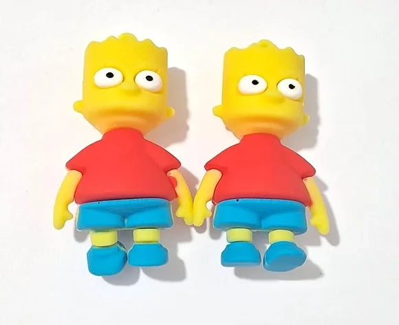 Pingente Bart Simpson Emborrachado Pacote com 2 Unidades