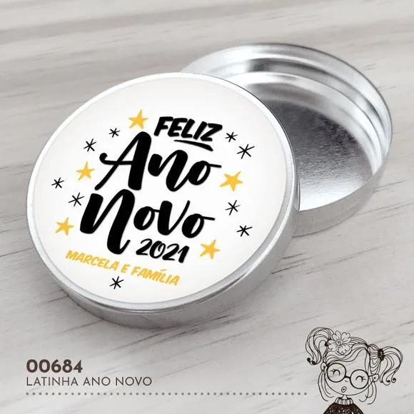 Latinha Adesivada Ano Novo - 00684
