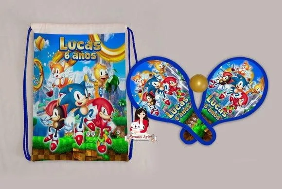 Mochila Ping Pong Tema Sonic