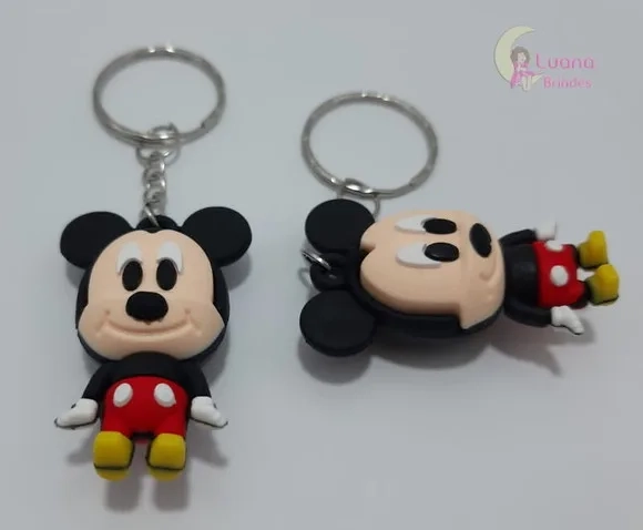 Chaveiro Mickey Emborrachado Pct 2 Unidades