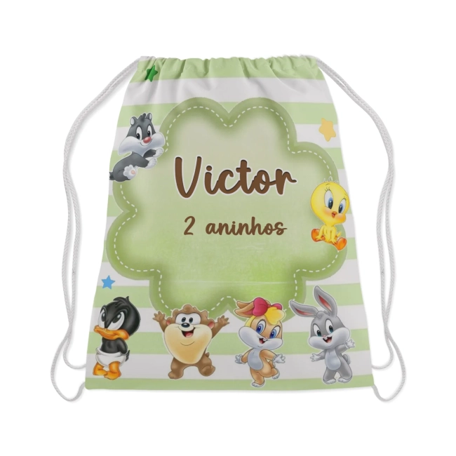 Mochilinha Personalizada para lembrancinhas Looney Tunes