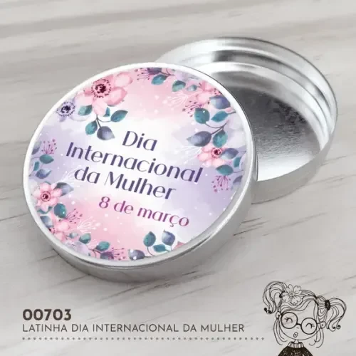 Latinha Adesivada Dia Internacional da Mulher - 00703