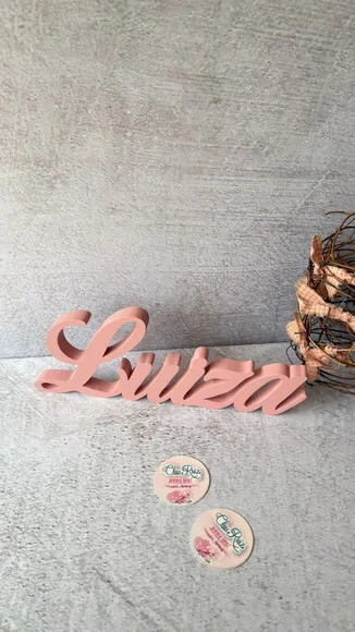 Linha Cursiva -letras Decorativas em mdf Quarto de Bebê