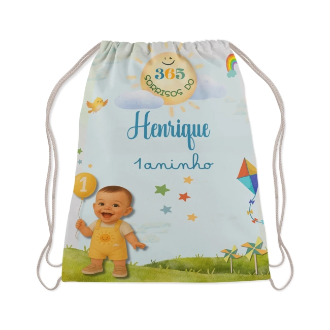 Mochilinha PersonalizadaMinha Primeira volta ao Sol