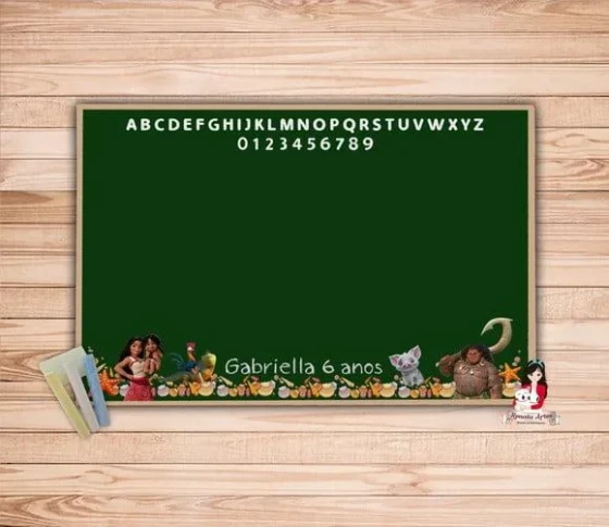 Lousa Personalizada com Giz Moana 2