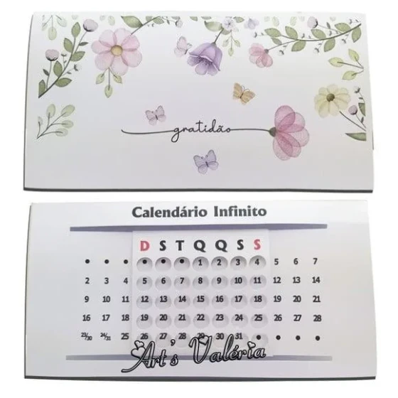 Calendário de Mesa Infinito Gratidão