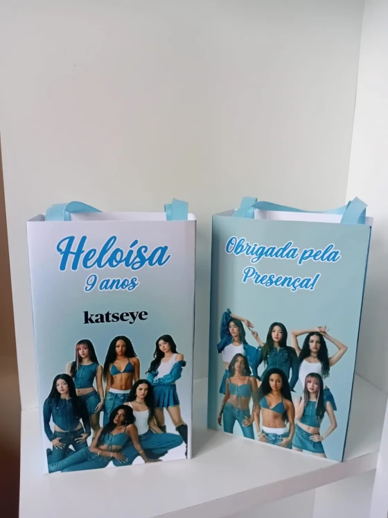 Sacolinhas Personalizadas Katseye para Lembrancinhas