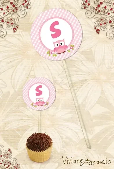 Topper Corujinha - 00066
