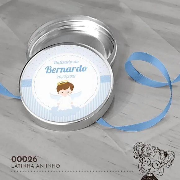 Latinha Adesivada Anjinho - 00026