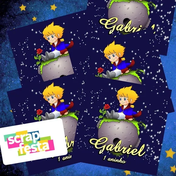 Adesivo Personalizado Quadrado 9,5x9,5 O Pequeno Príncipe