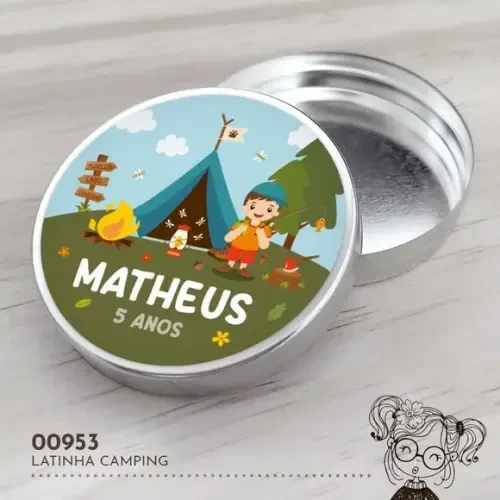 Latinha Adesivada - Camping - 00953
