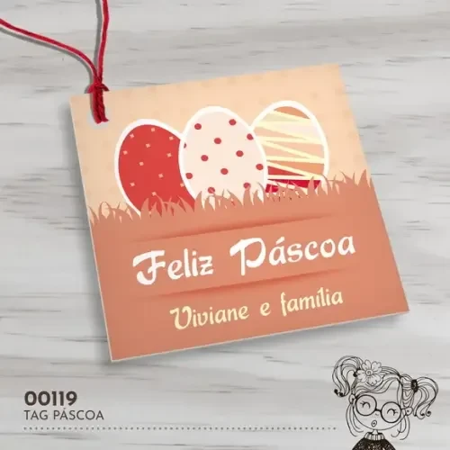 Tag Quadrada Páscoa - 00119