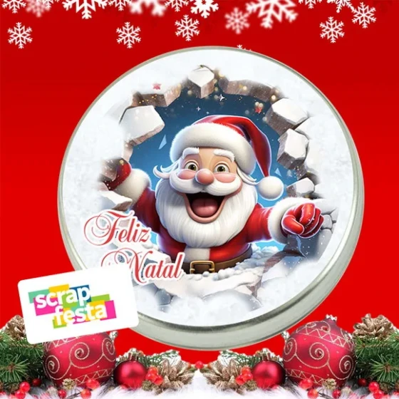 Latinhas Personalizada Natal Papai Noel Cute