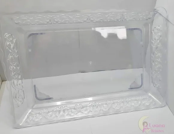 Travessa Provençal Transparente acrílico-36,5cmx25cm-1 unid