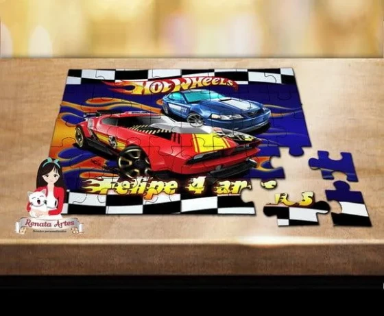 Quebra Cabeça Personalizado Hot Wheels