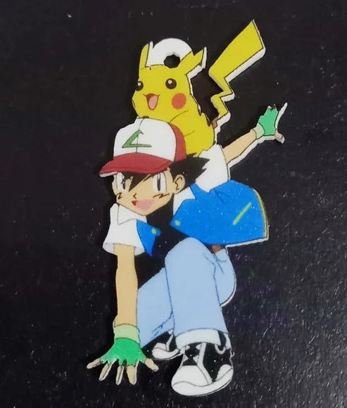Pingente Pokemon em Acrilico Uv -3 Unidades