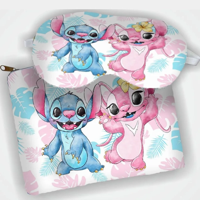 Kit Necessaire e Mascara Dormir personalizada para lembrancinhas do Stitch