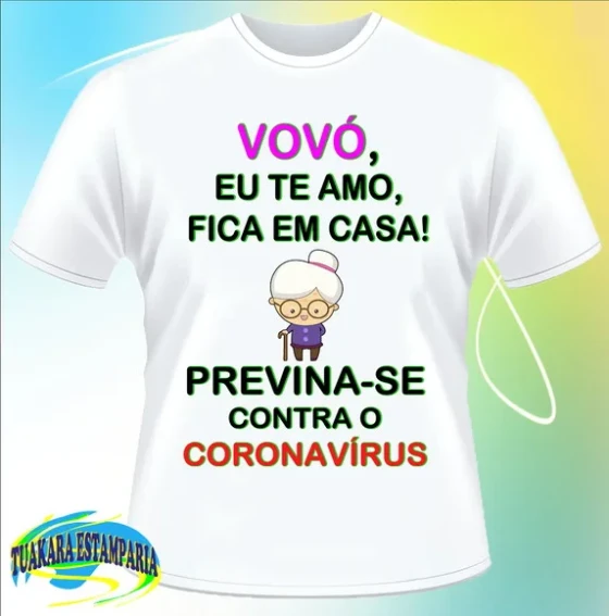 Camiseta Coronavírus - Vovó Eu te Amo...