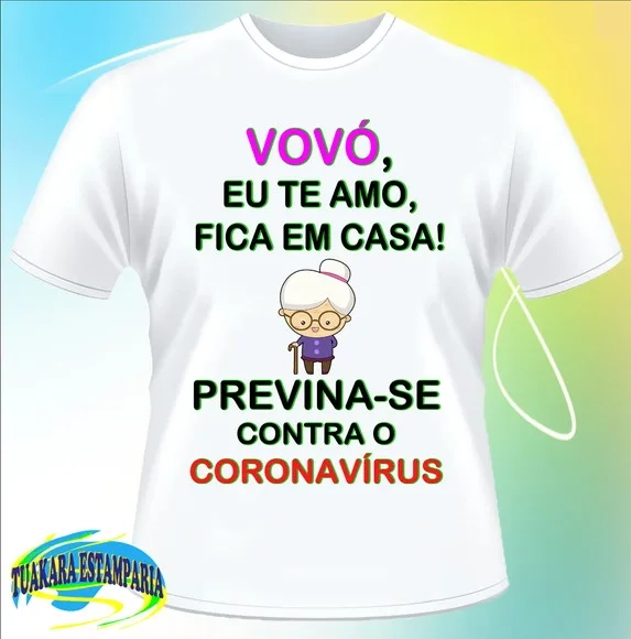 Camiseta Coronavírus - Vovó Eu te Amo...